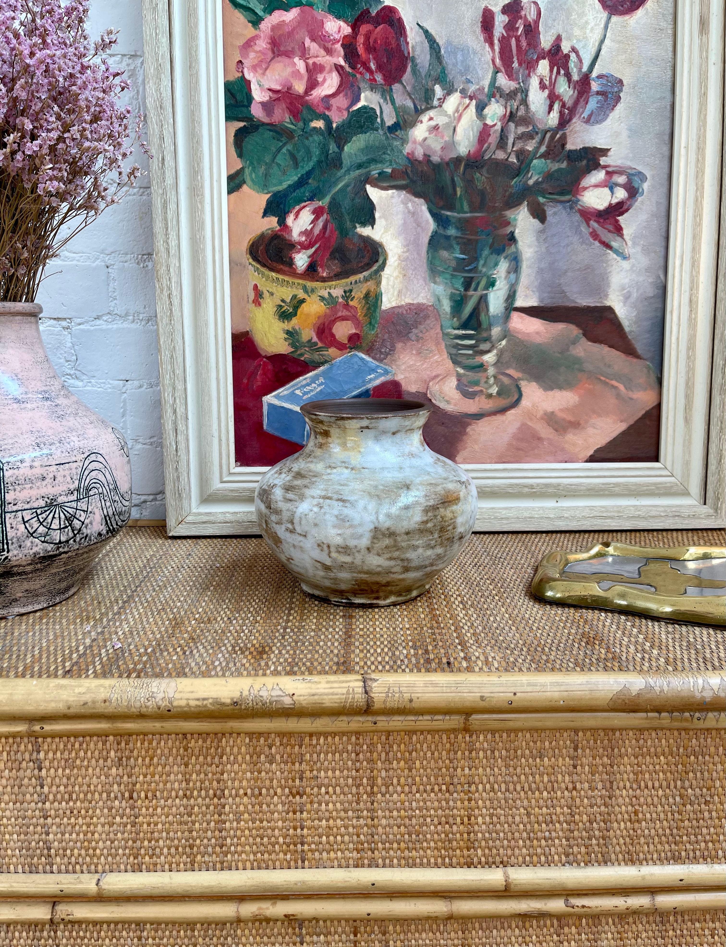 Mid-Century Modern Vase en céramique française vintage d'Alexander Kostanda, vers les années 1960 en vente