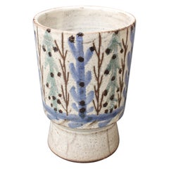 Vintage French Ceramic Vase by Gustave Reynaud, Le Mûrier 
circa 1950s
