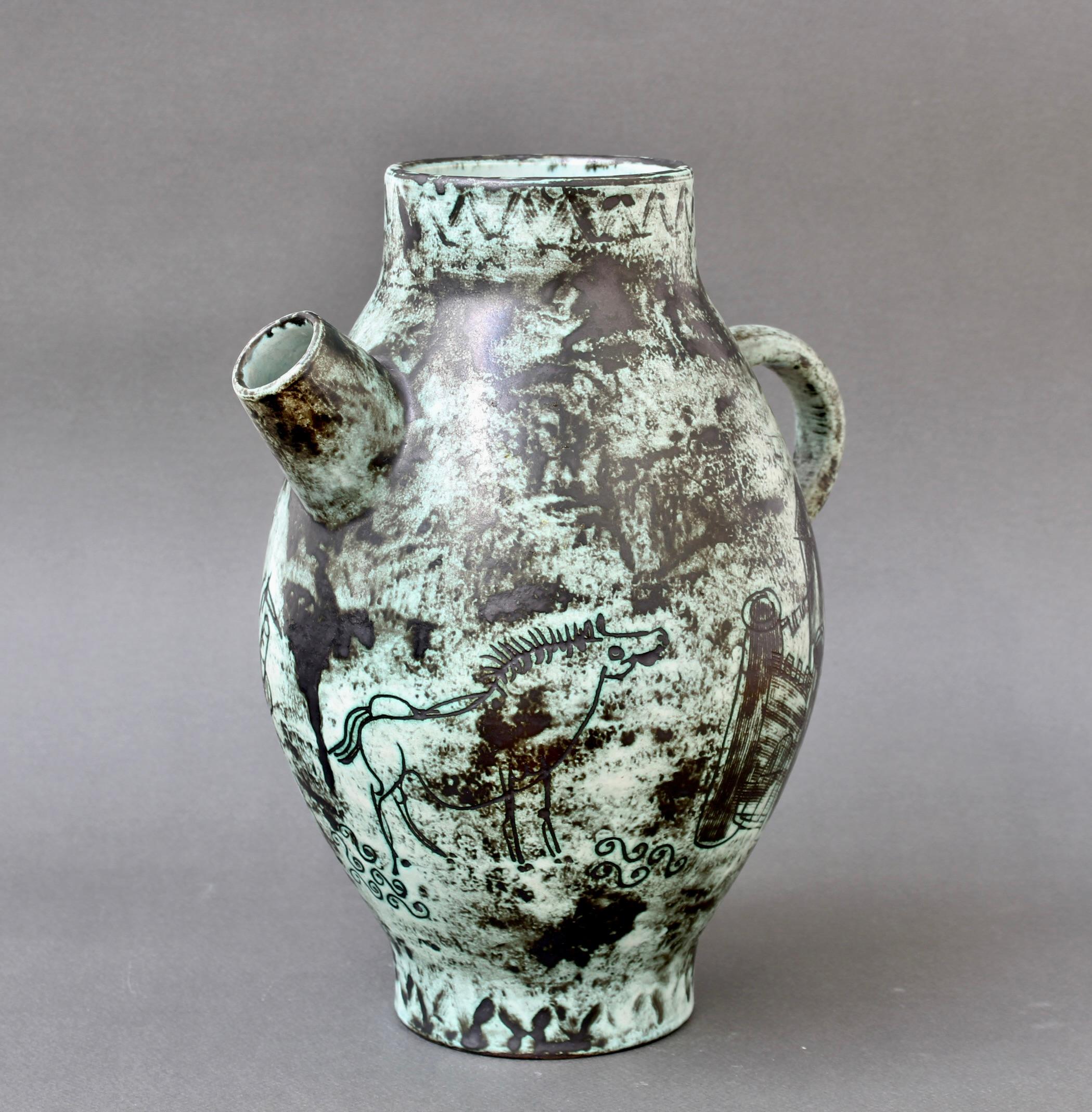 Vintage French Ceramic Vase by Jacques Blin (circa 1950s) In Good Condition For Sale In London, GB
