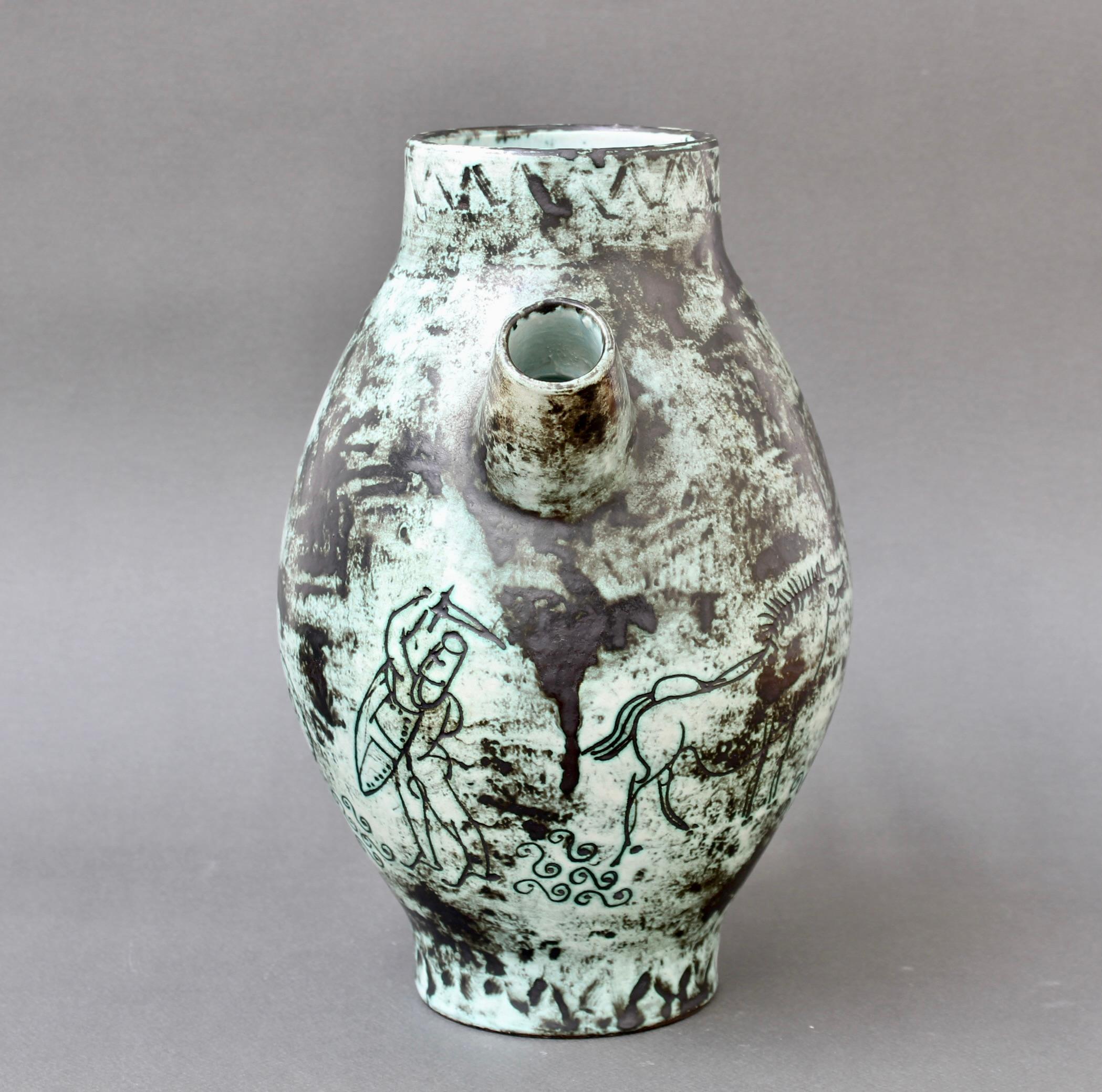 Mid-20th Century Vintage French Ceramic Vase by Jacques Blin (circa 1950s) For Sale