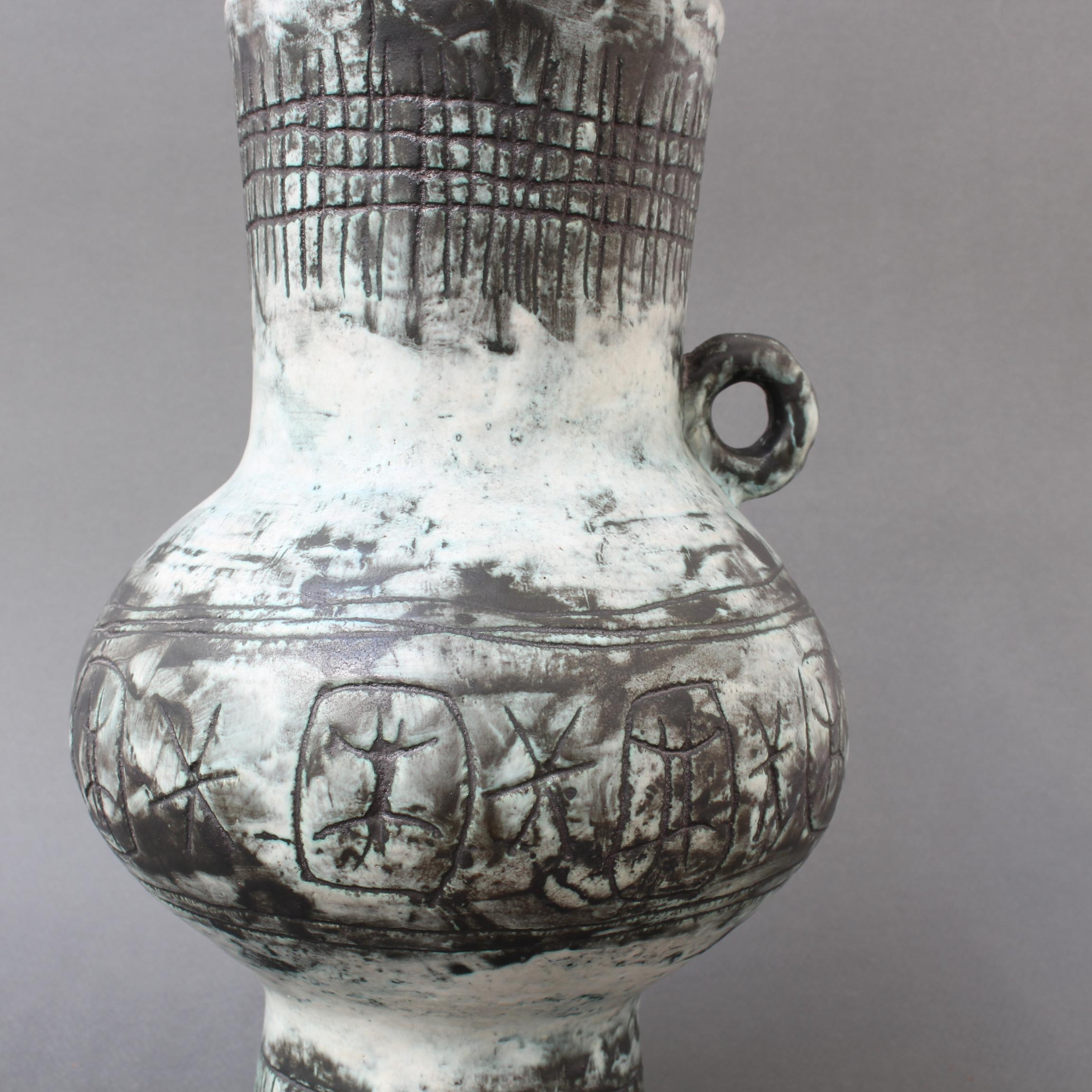 Vintage French Ceramic Vase by Jacques Blin with Jean Rustin 'circa 1960s' For Sale 6