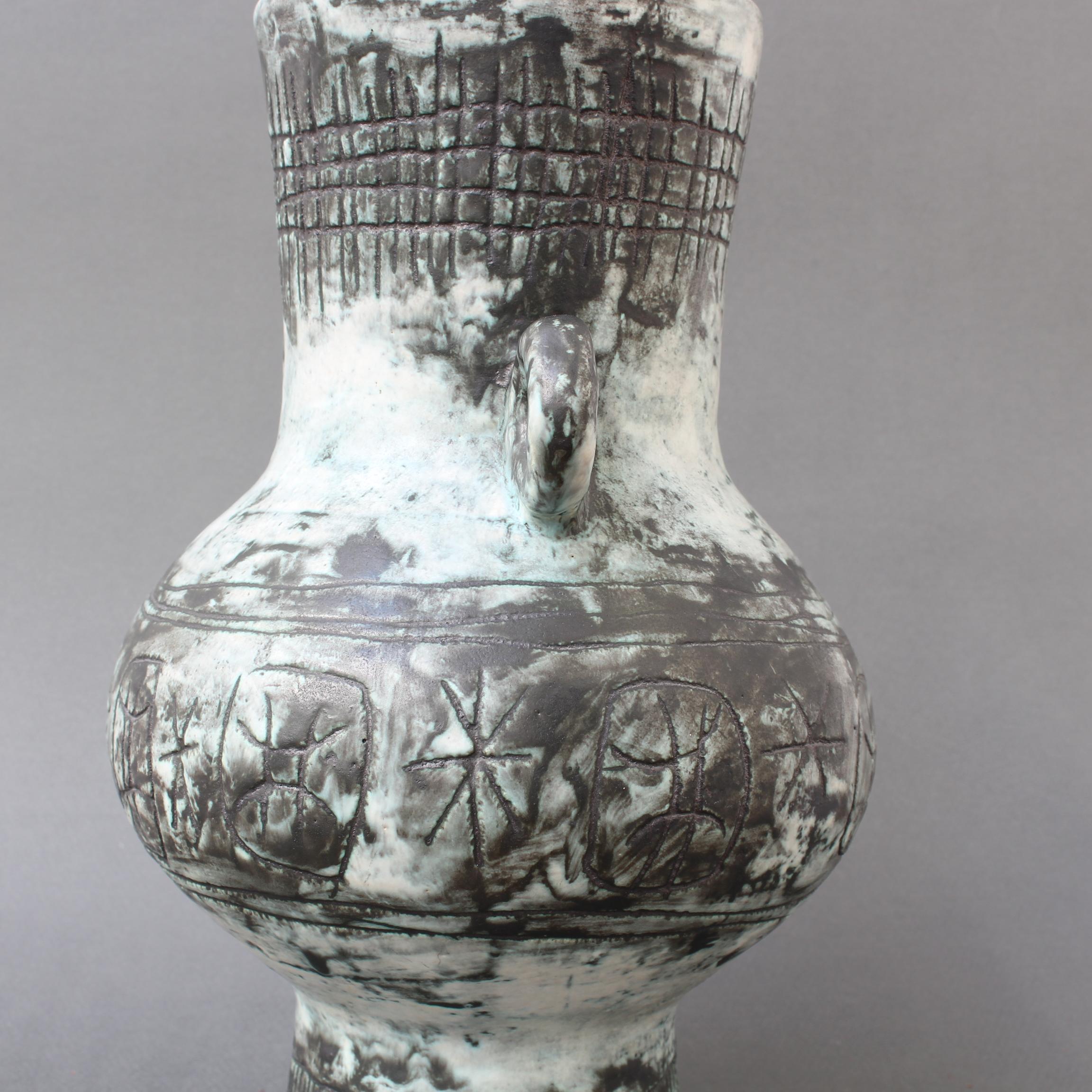 Vintage French Ceramic Vase by Jacques Blin with Jean Rustin 'circa 1960s' For Sale 7