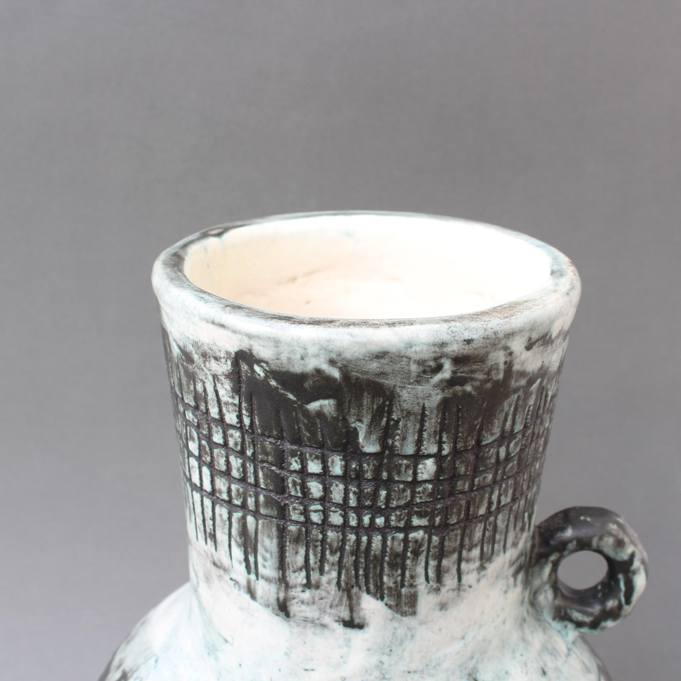Vase en céramique française vintage de Jacques Blin avec Jean Rustin (années 1960 environ) 8