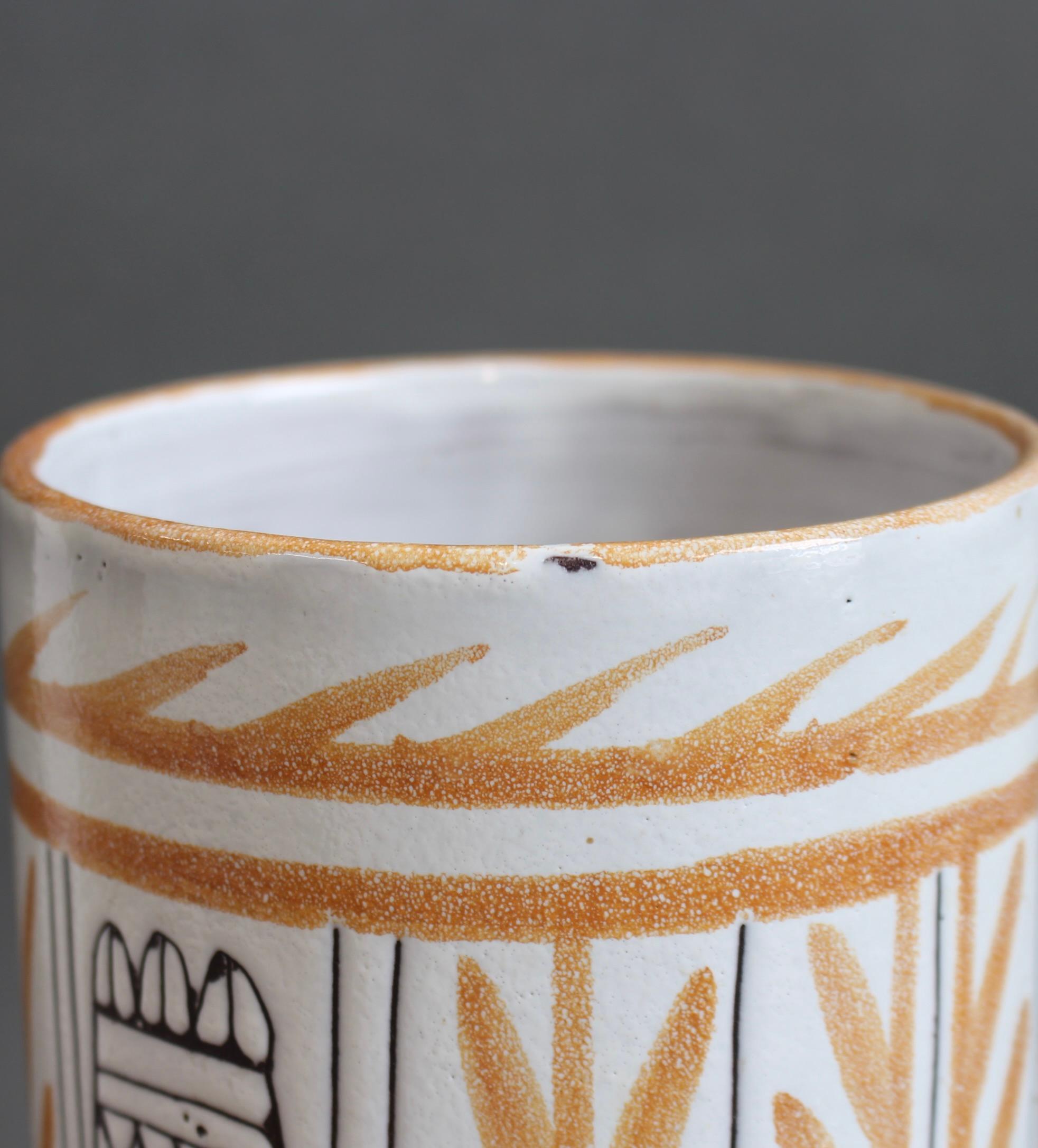 Vaso francese d'epoca in ceramica di Michel Barbier (circa anni '60) in vendita 3