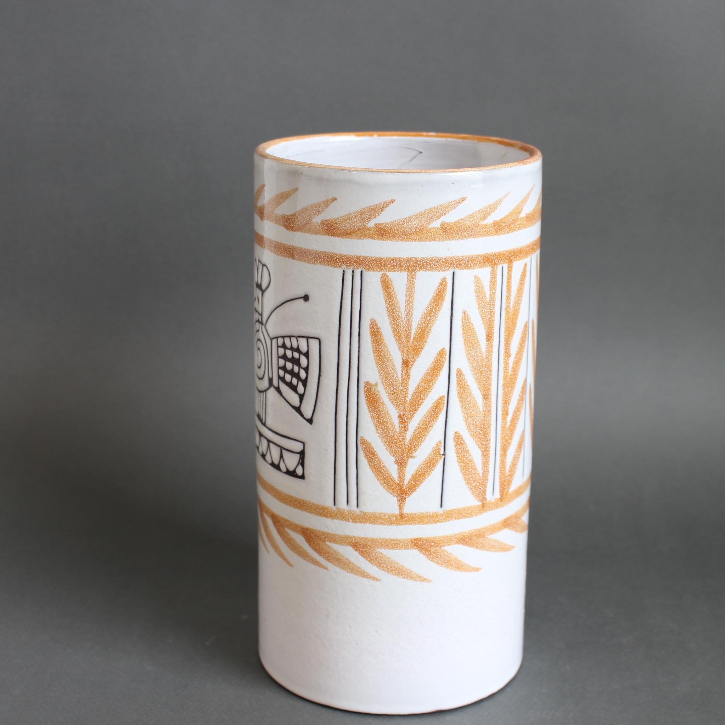 Mid-Century moderno Vaso francese d'epoca in ceramica di Michel Barbier (circa anni '60) in vendita