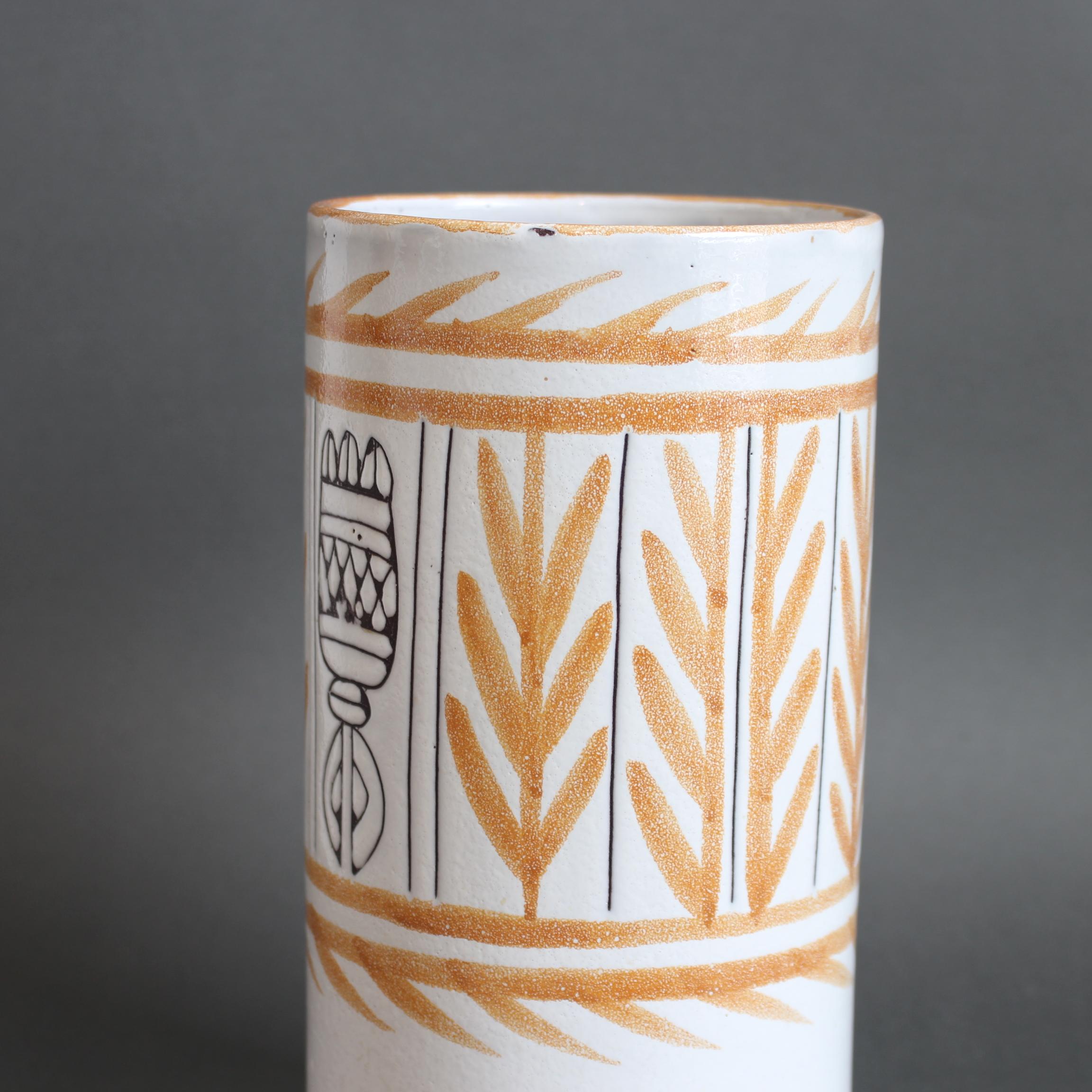 Metà XX secolo Vaso francese d'epoca in ceramica di Michel Barbier (circa anni '60) in vendita