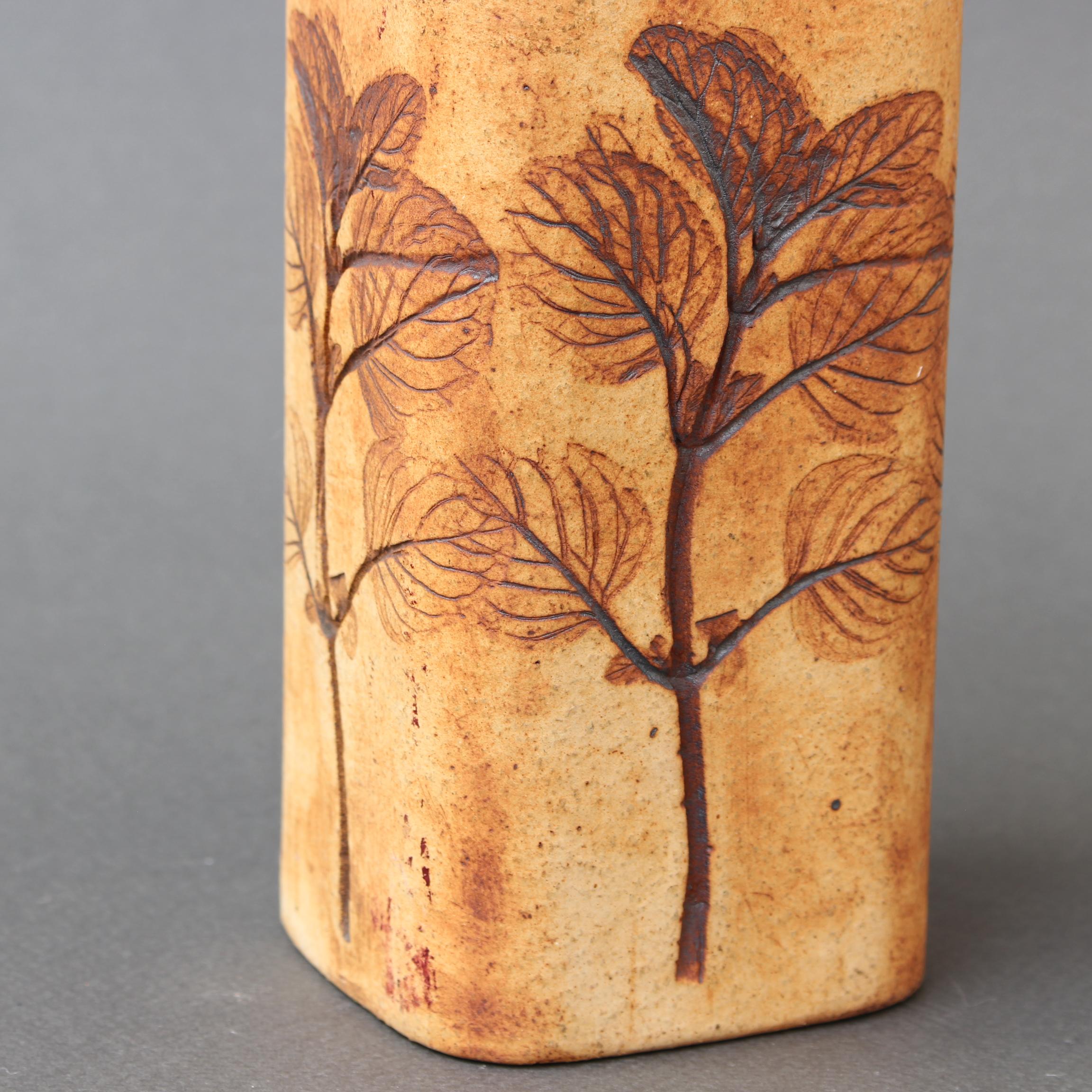 Late 20th Century Vintage French Ceramic Vase by Raymonde Leduc 'circa 1970s', Small For Sale