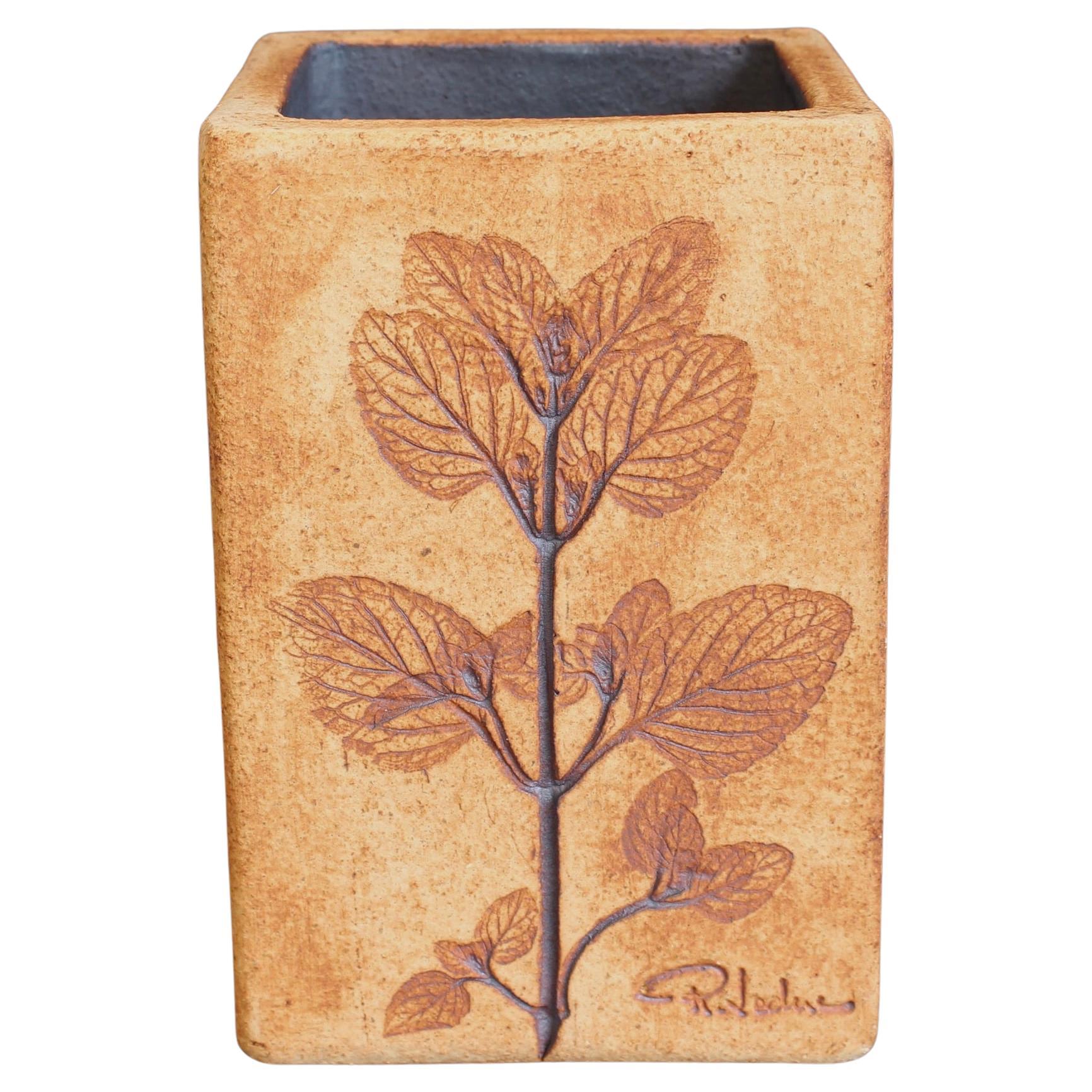 Vaso francese d'epoca in ceramica di Raymonde Leduc