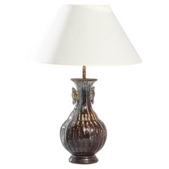 Vintage French Ceramic Vase Table Lamp