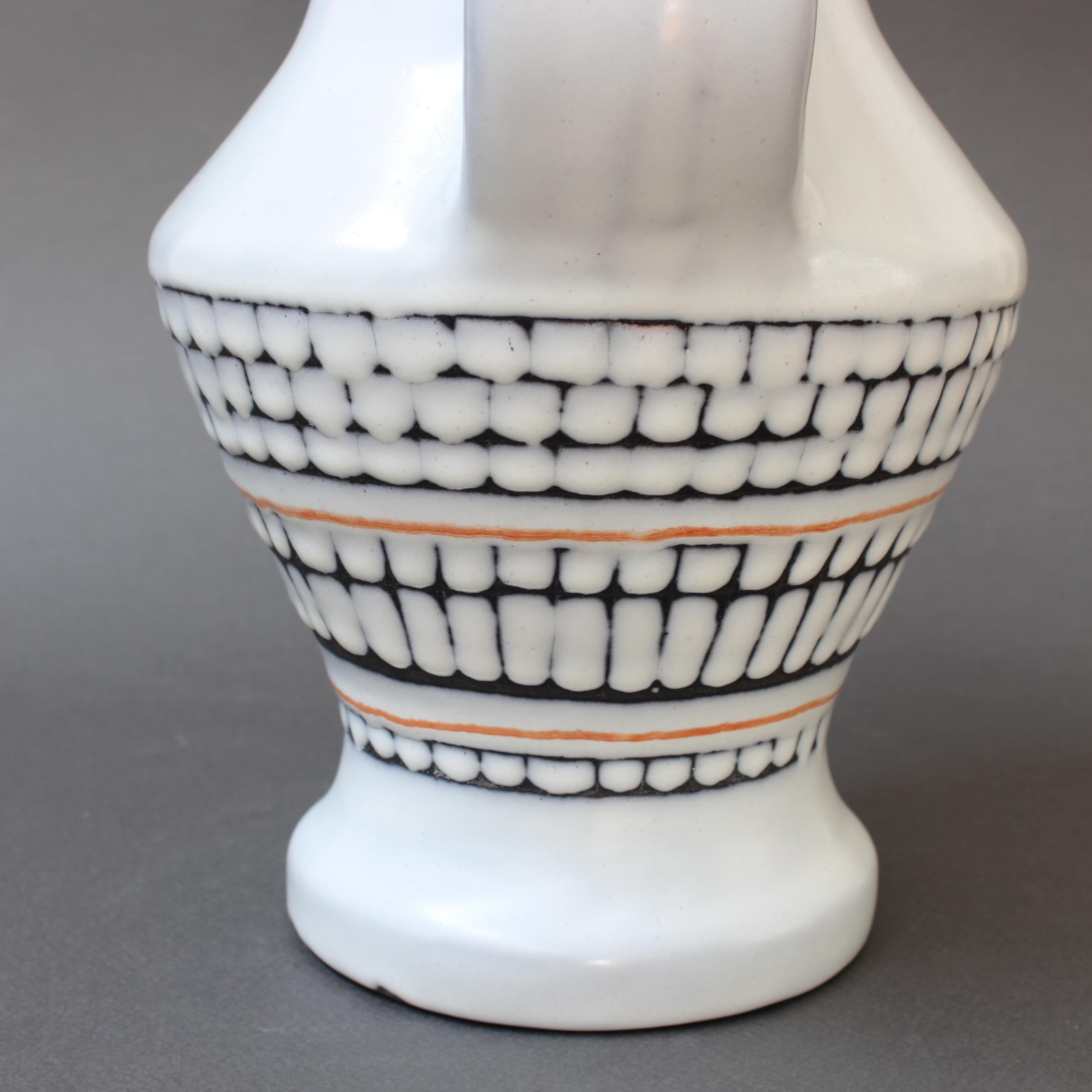 Vintage French Ceramic Vase with Handles by Roger Capron, 'circa 1950s' For Sale 6