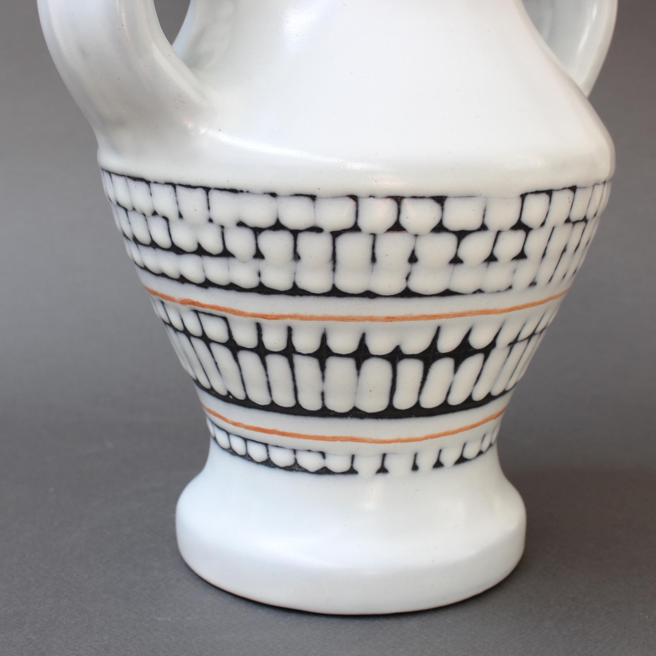 Vintage French Ceramic Vase with Handles by Roger Capron, 'circa 1950s' For Sale 7