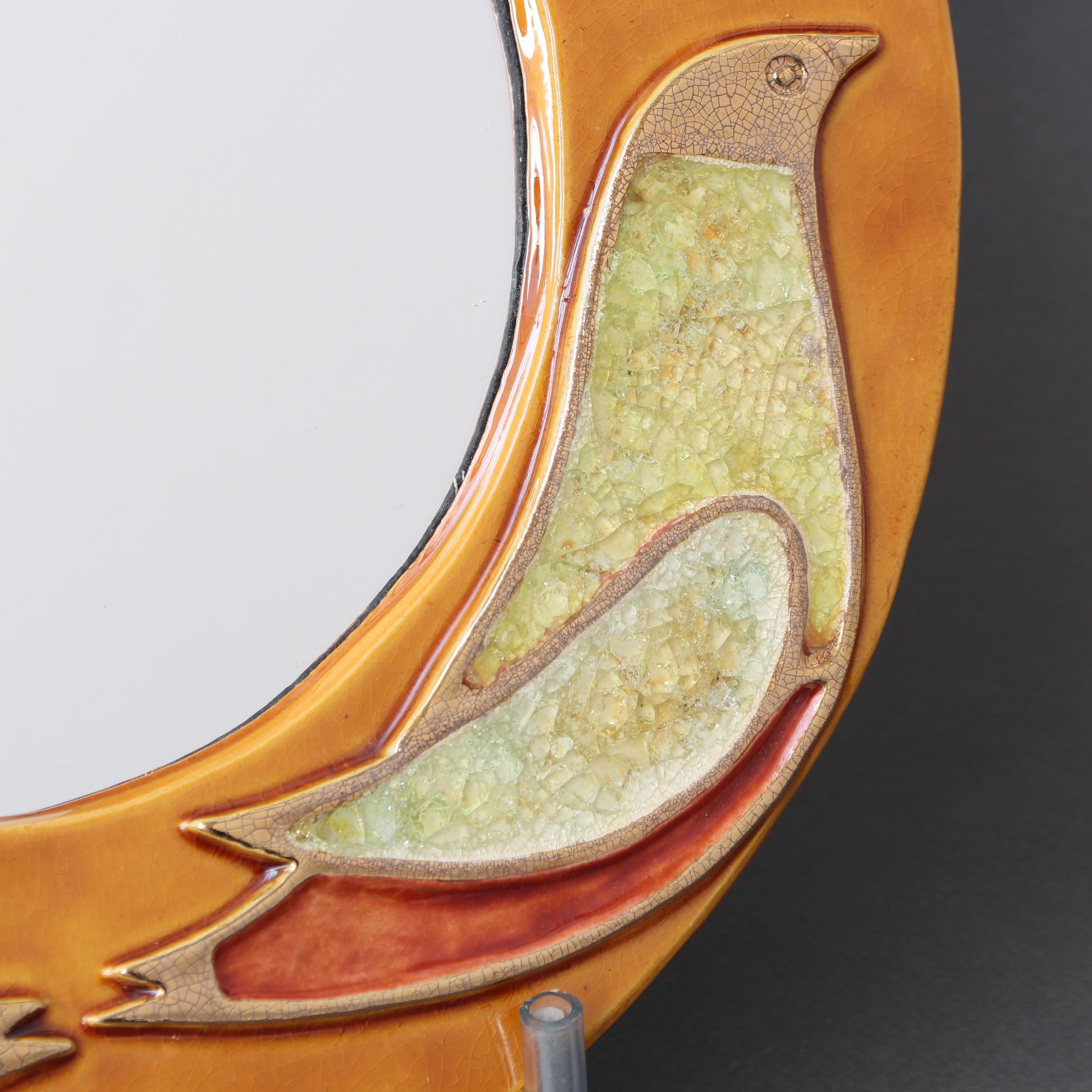 Miroir mural vintage en céramique de Mithé Espelt (circa 1960) en vente 4
