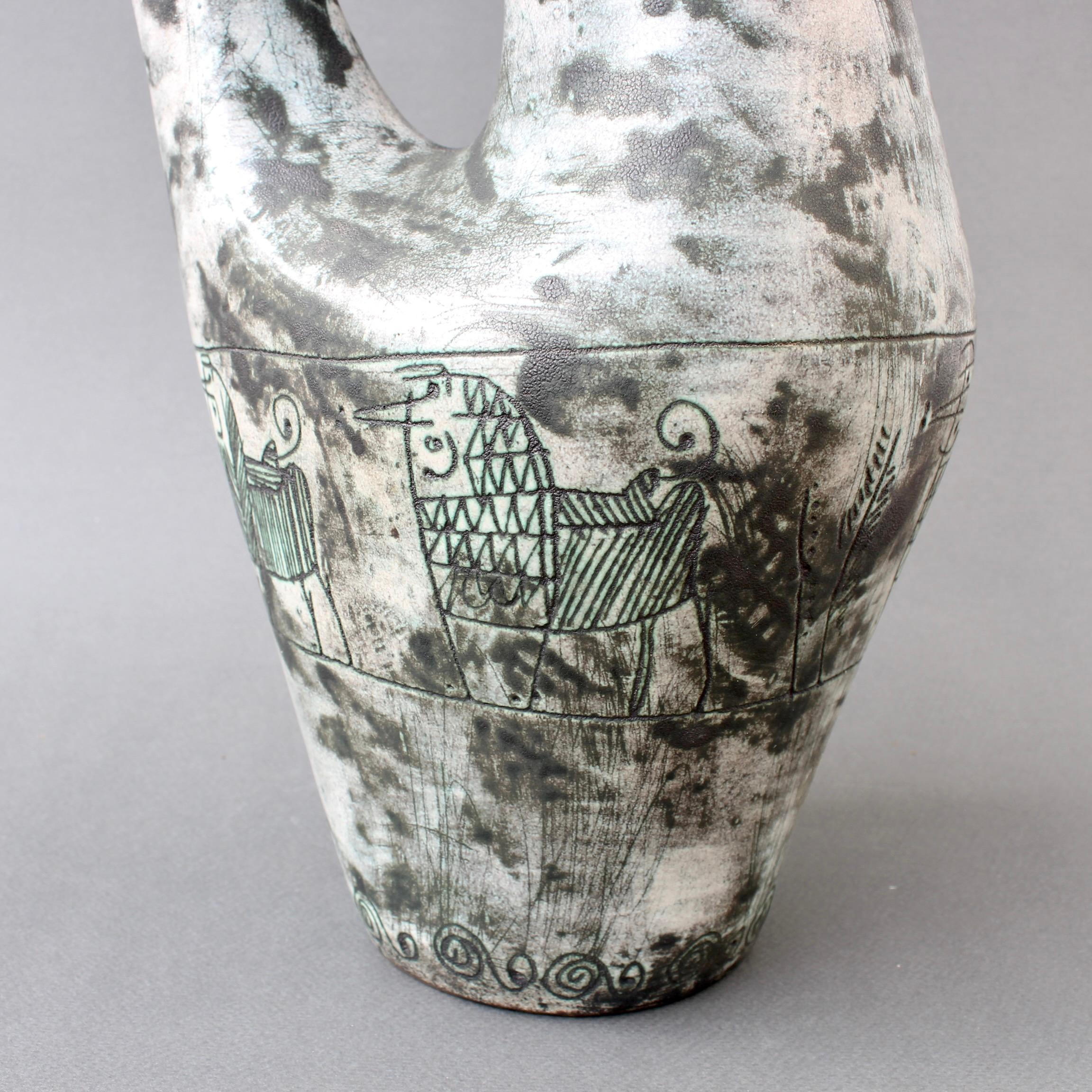 Brocca zoomorfa francese d'epoca in ceramica di Jacques Blin, circa anni '50 in vendita 5