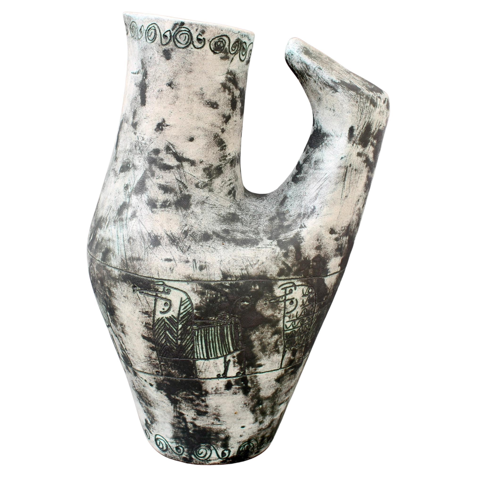 Vintage French Ceramic Zoomorphic Pitcher by Jacques Blin 'circa 1950s'