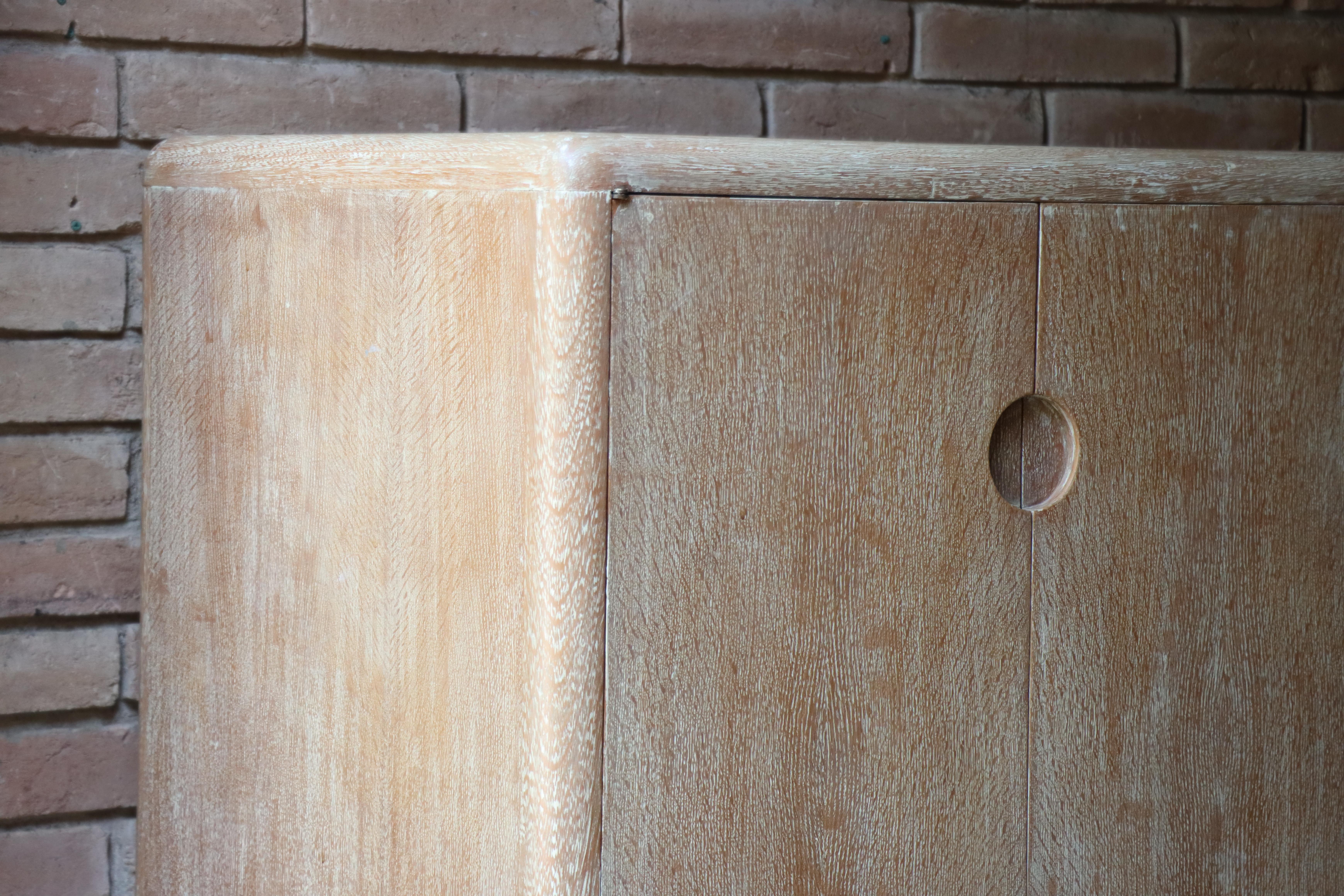 Mid-20th Century Vintage French Cerused Oak Sideboard After Jean-Michel Frank