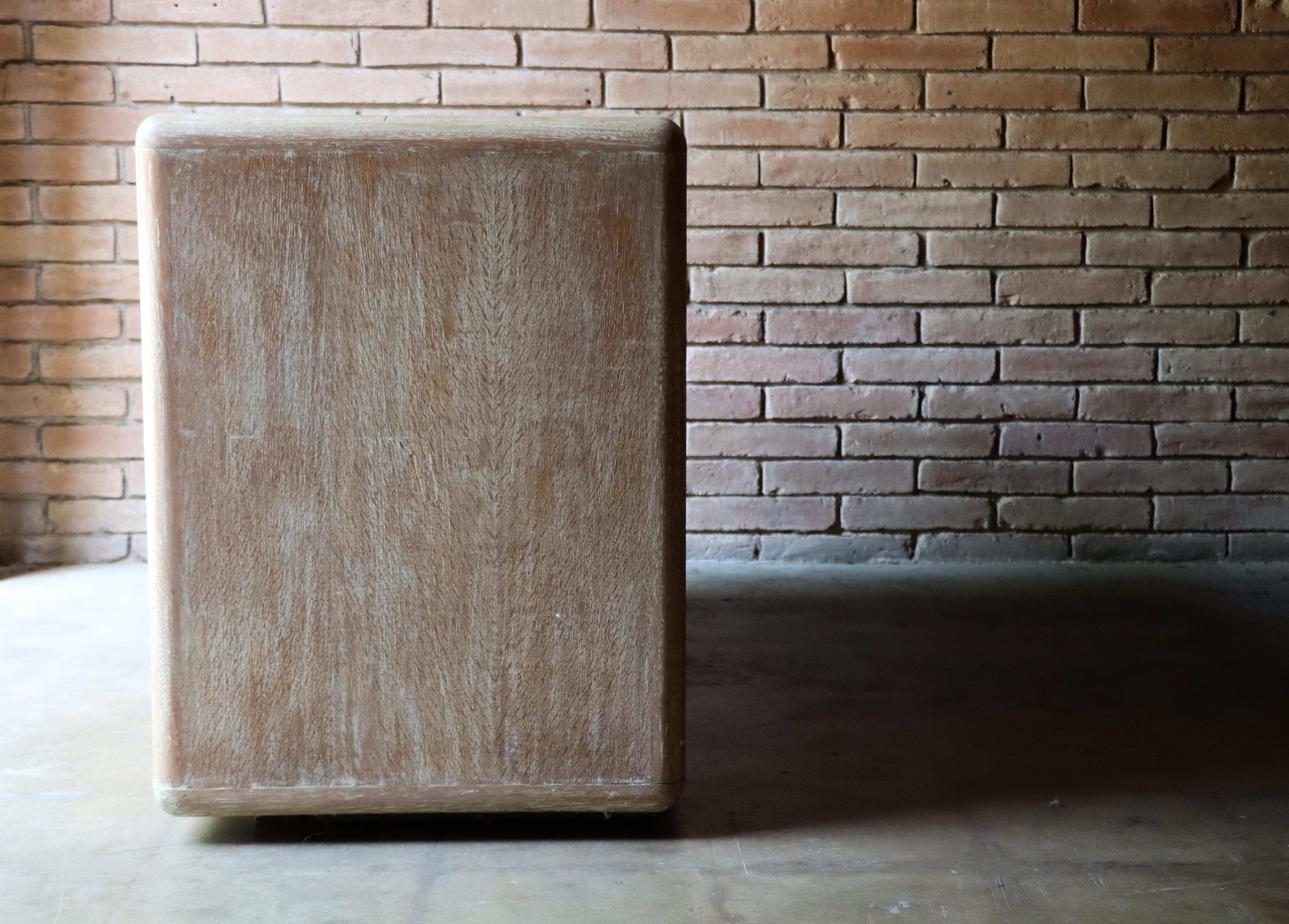 Vintage French Cerused Oak Sideboard After Jean-Michel Frank 2