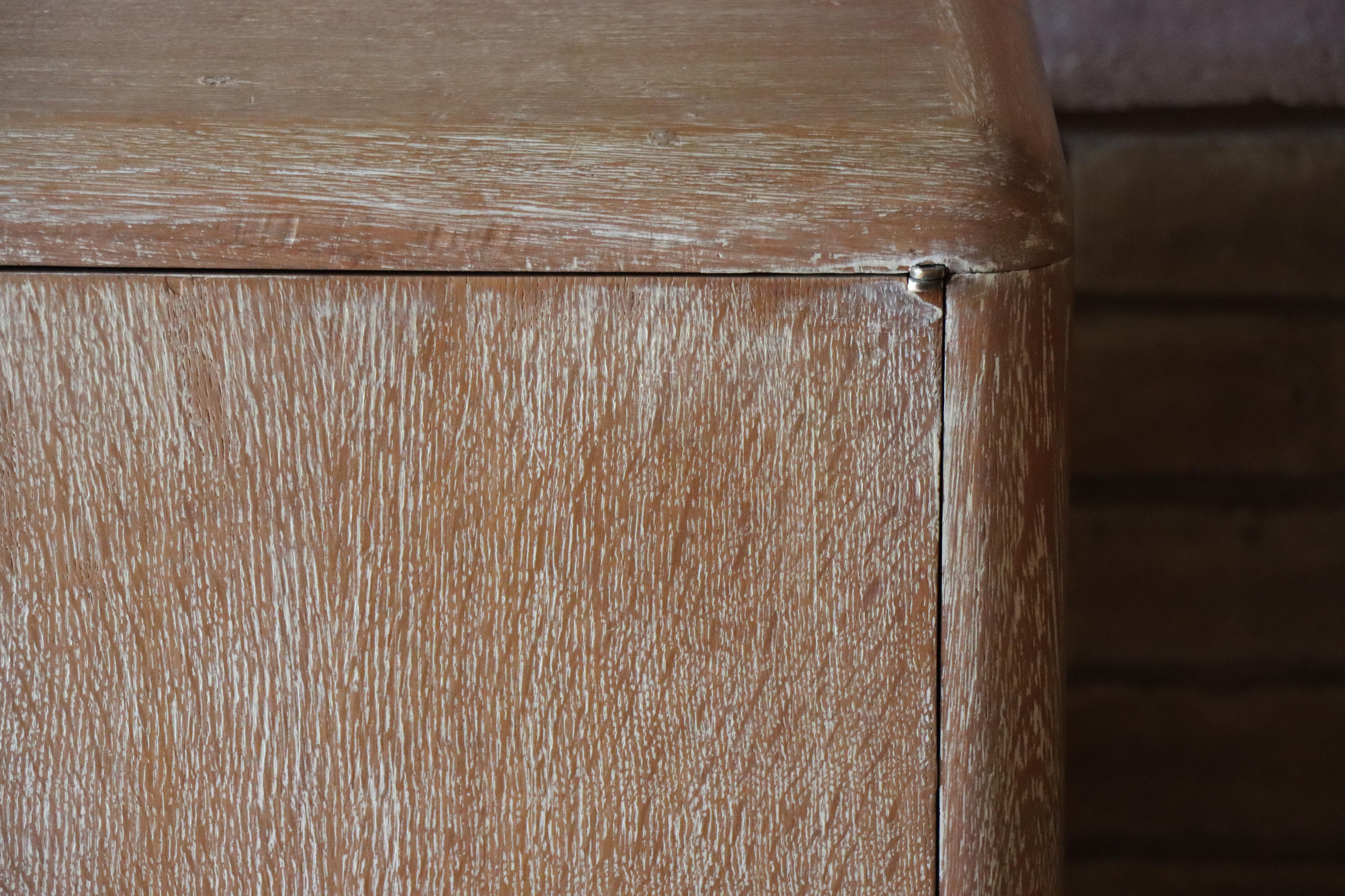 Vintage French Cerused Oak Sideboard After Jean-Michel Frank 3