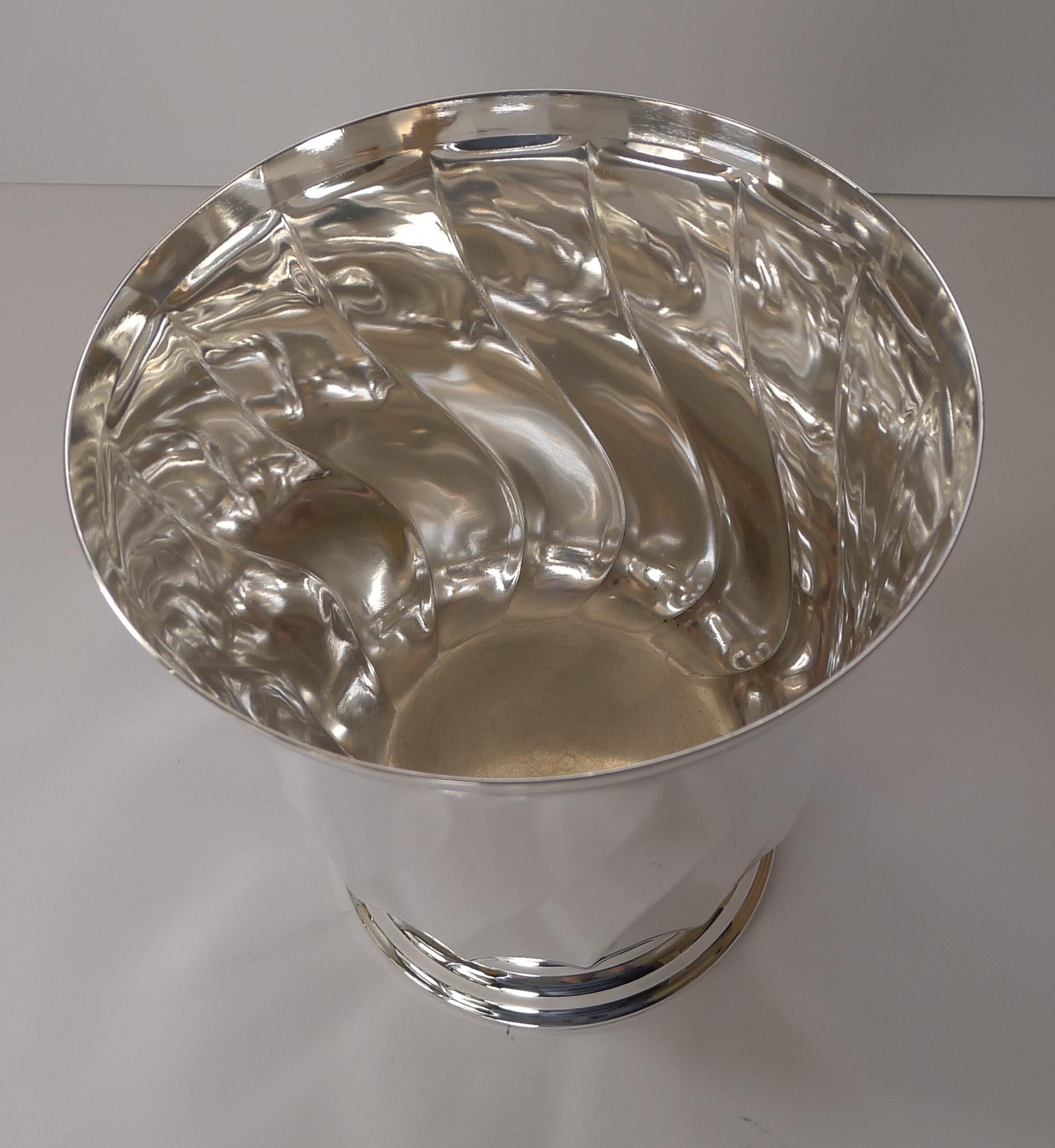 Modern Vintage French Champagne Bucket / Wine Cooler by Christofle, Paris
