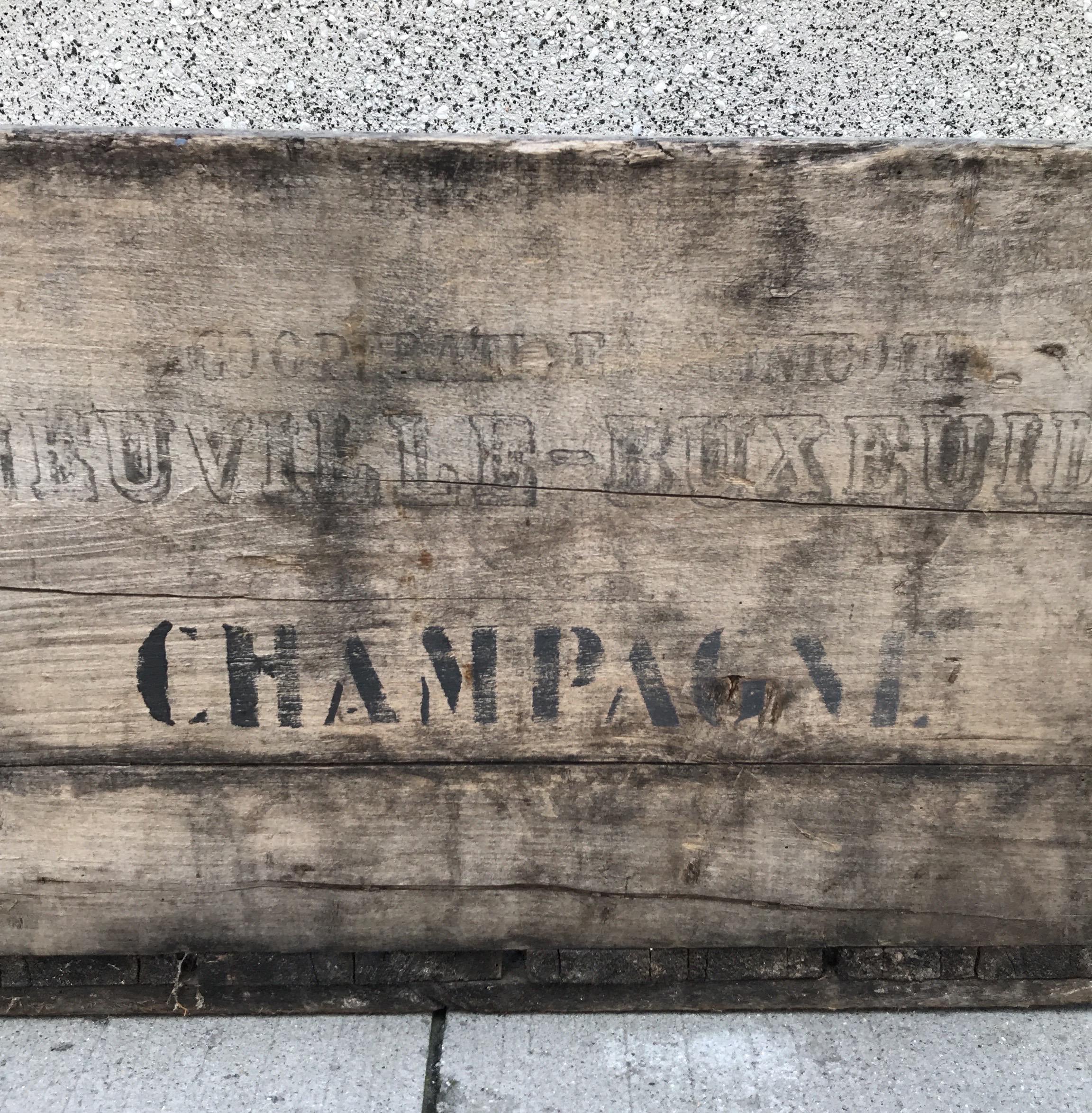 Vintage French Champagne Harvest Basket 9