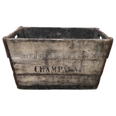 Retro French Champagne Harvest Basket