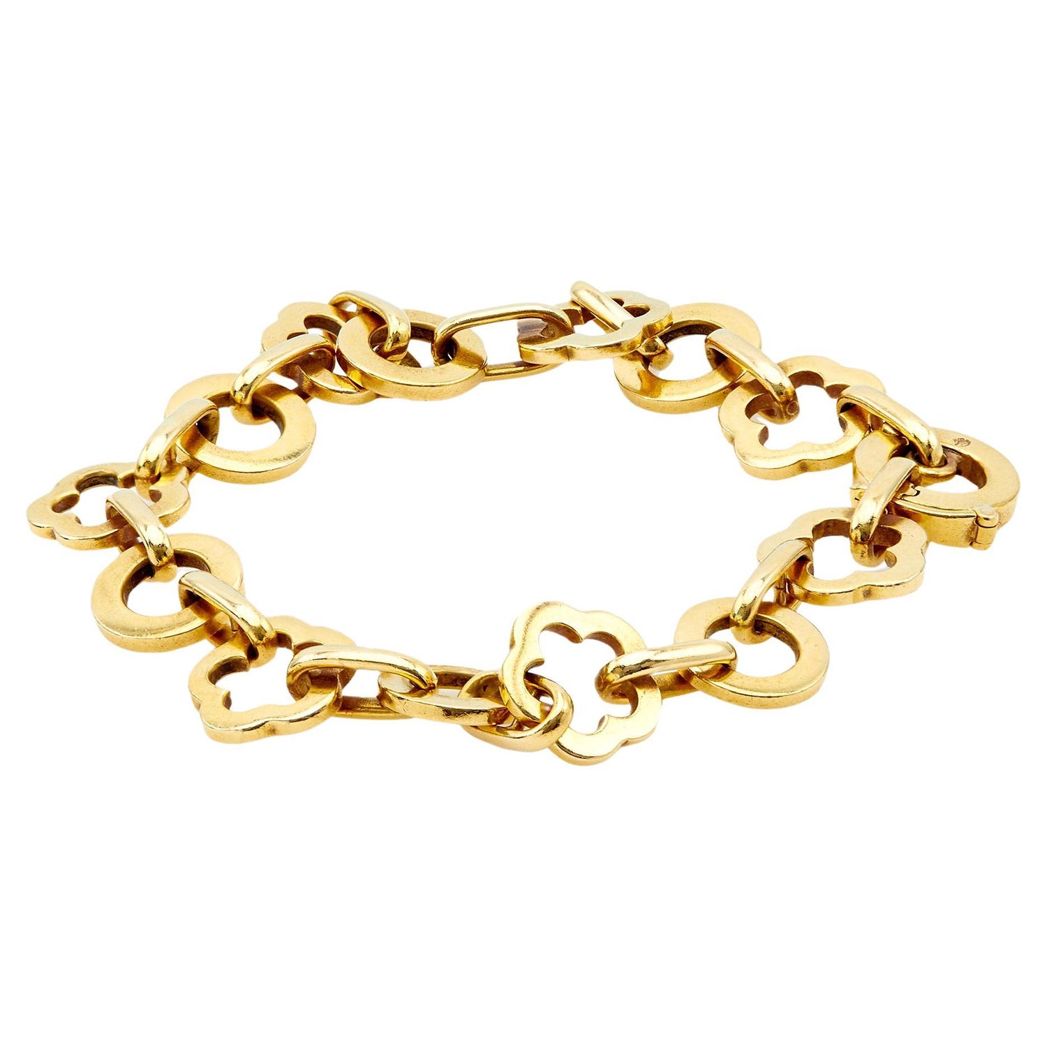 Chanel Vintage Gold Tone Metal 31 Rue Cambon Paris Round Charm Chain  Bracelet