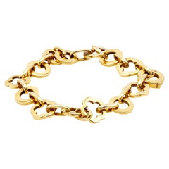 Vintage French Chanel Flower Link 18k Yellow Gold “Profil de Camelia” Bracelet