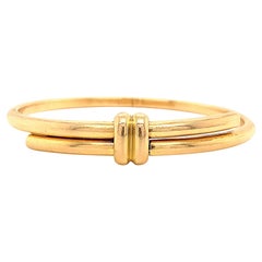 Vintage French Chaumet 18K Gold Bangle