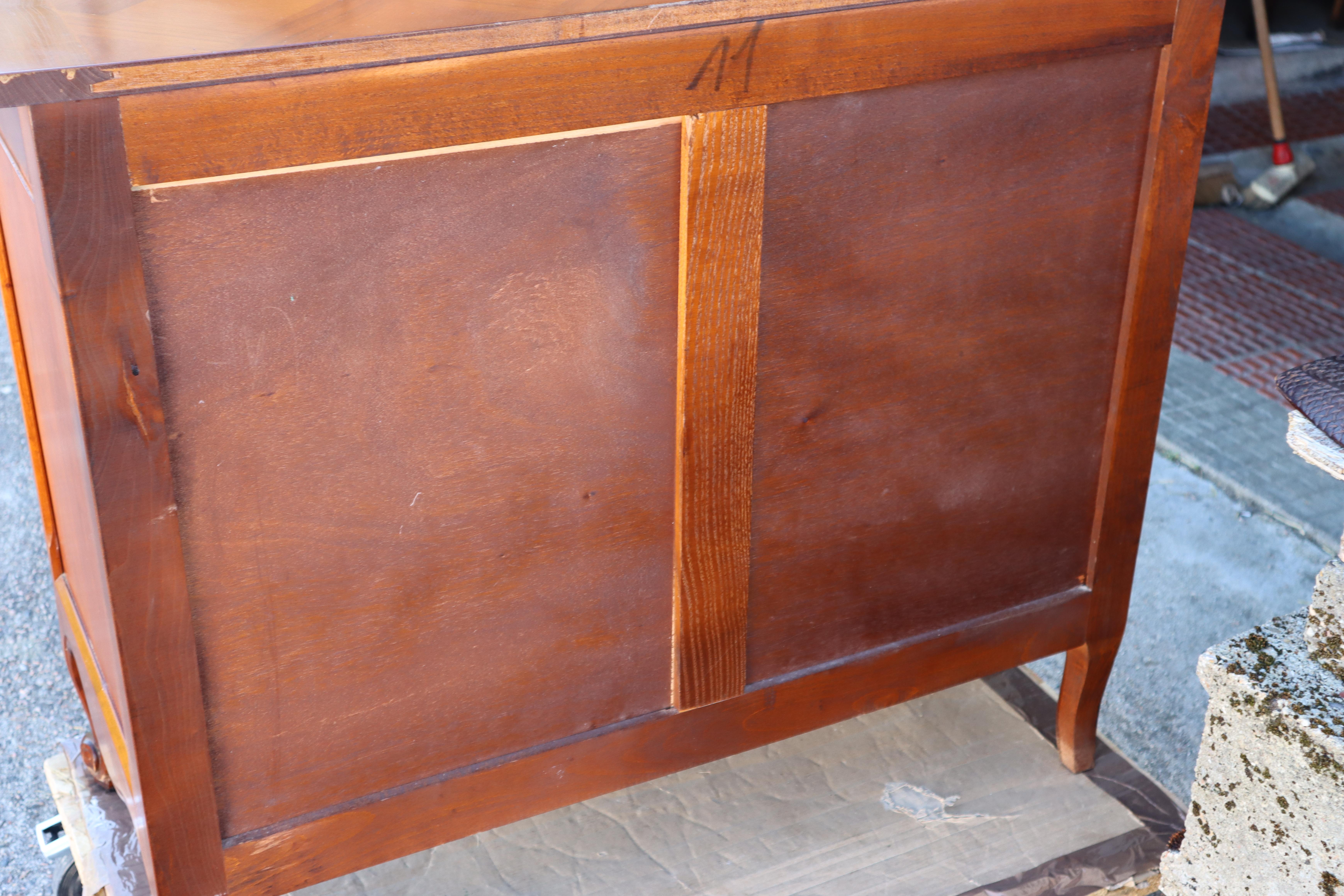 Vintage French Cherry Wood Drawer Cabinet-Chest of Drawers-Style Louis XV-70s For Sale 11