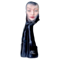 Vintage French Christian Dior 1930s Boutique, Plaster Mannequin, in Black