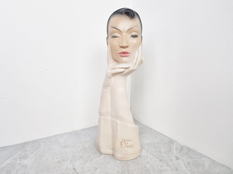 Art Deco Vintage French Christian Dior Advertising Statue, 1960s For Sale