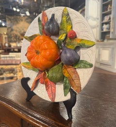 Vintage French Christine Viennet Hand Crafted "Trompe L'Oeil" Art Plate