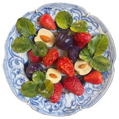 Vintage French Christine Viennet Hand Crafted "Trompe L'Oeil" Fruit Art Plate