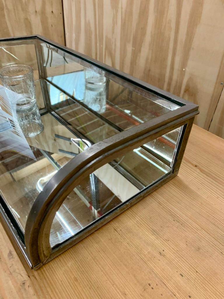 Early 20th Century Vintage French Chrome Table Vitrine / Showcase For Sale