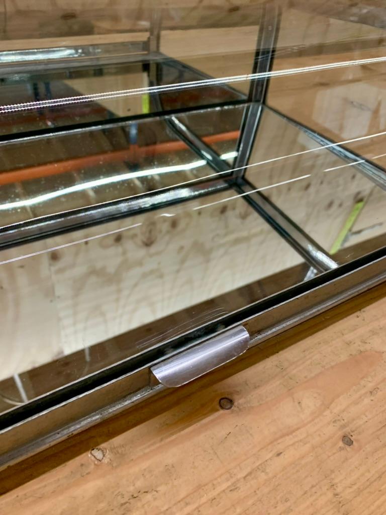 Vintage French Chrome Table Vitrine / Showcase For Sale 1