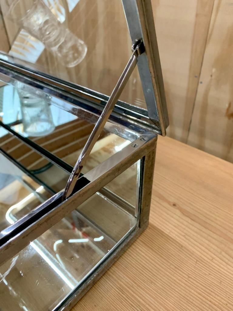Vintage French Chrome Table Vitrine / Showcase For Sale 4
