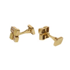 Vintage French circa 1950 Mauboussin 18KT Yellow Gold Dice Cufflinks