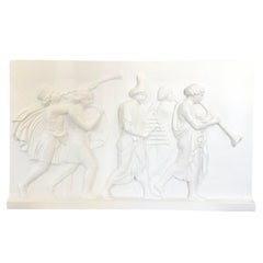 Vintage French Classical Plaster Frieze with Figures