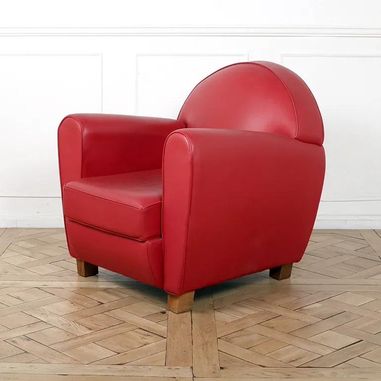 Vintage French Club Chair by Hughes Chevalier In Good Condition For Sale In Vancouver, British Columbia