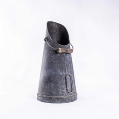 Vintage French Coal Scuttle Galvanised