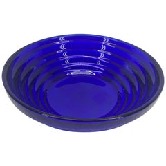 Retro French Cobalt Blue Art Glass Bowl