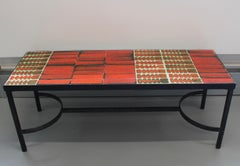 Table basse française vintage par Roger Capron (circa 1970)