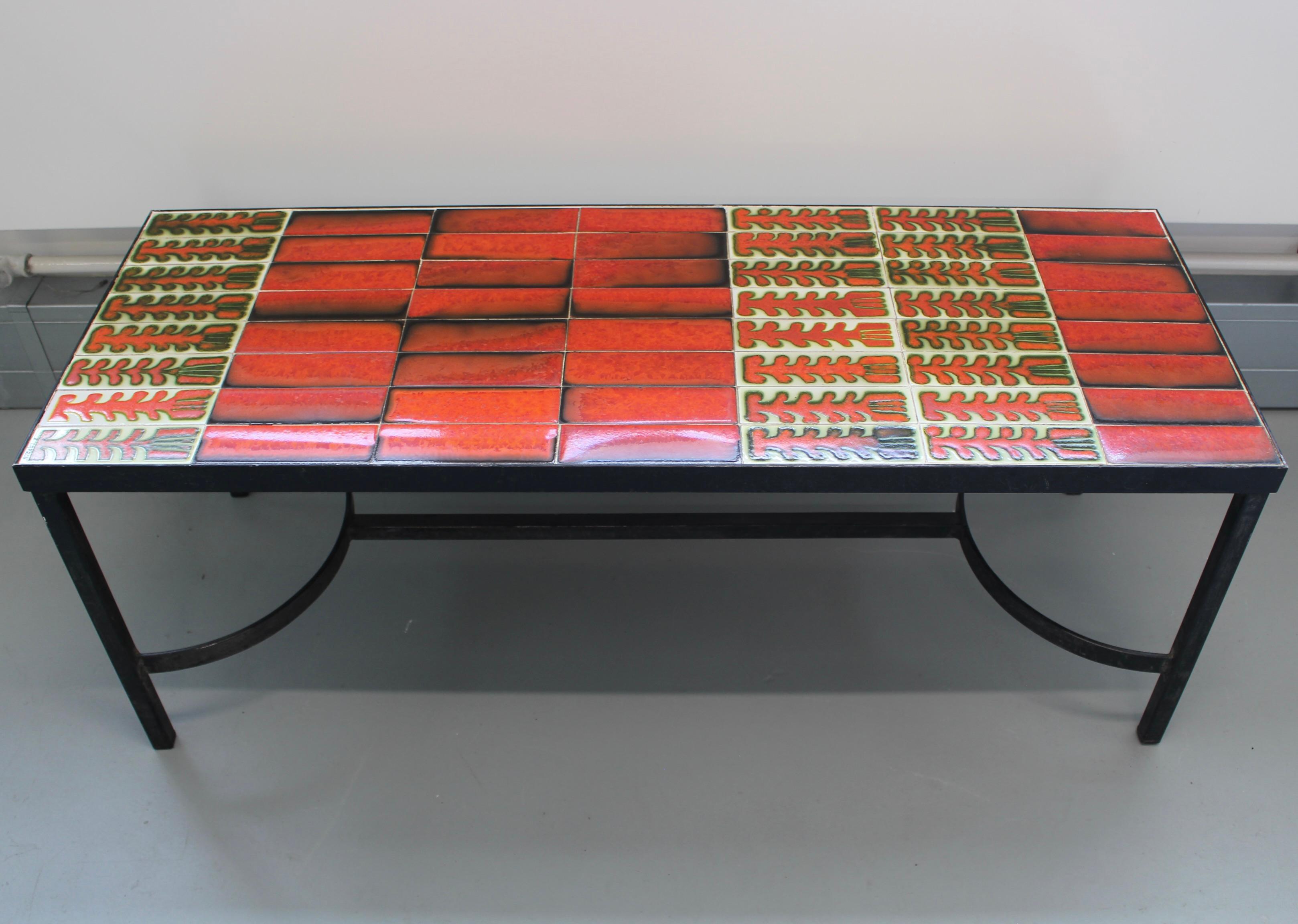 Vintage French Coffee Table by Roger Capron (circa 1970s) In Good Condition For Sale In London, GB