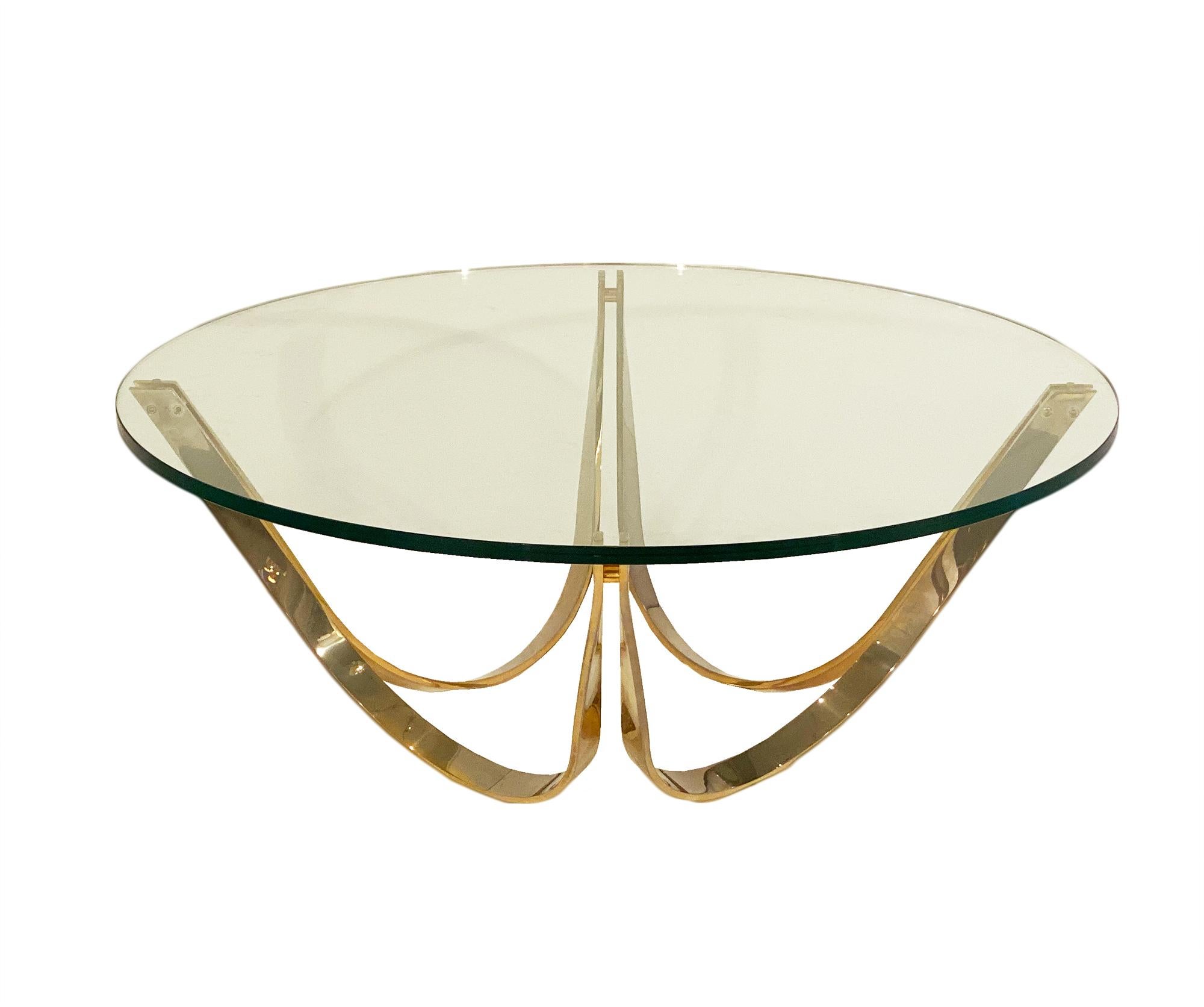 Brass Vintage French Coffee Table