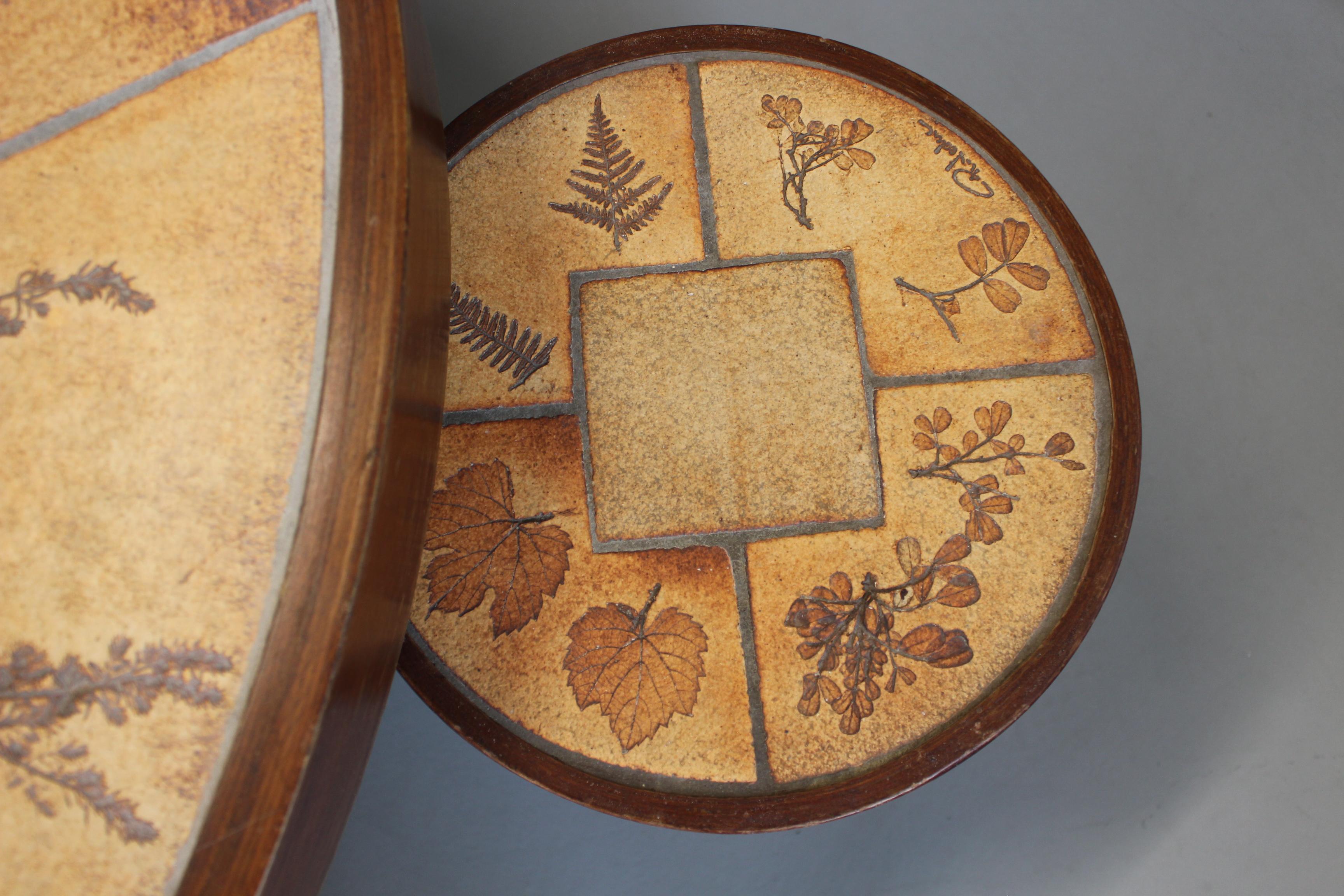 Vintage French Coffee Table Set with Ceramic Top by Raymonde Leduc (circa 1970s) For Sale 5
