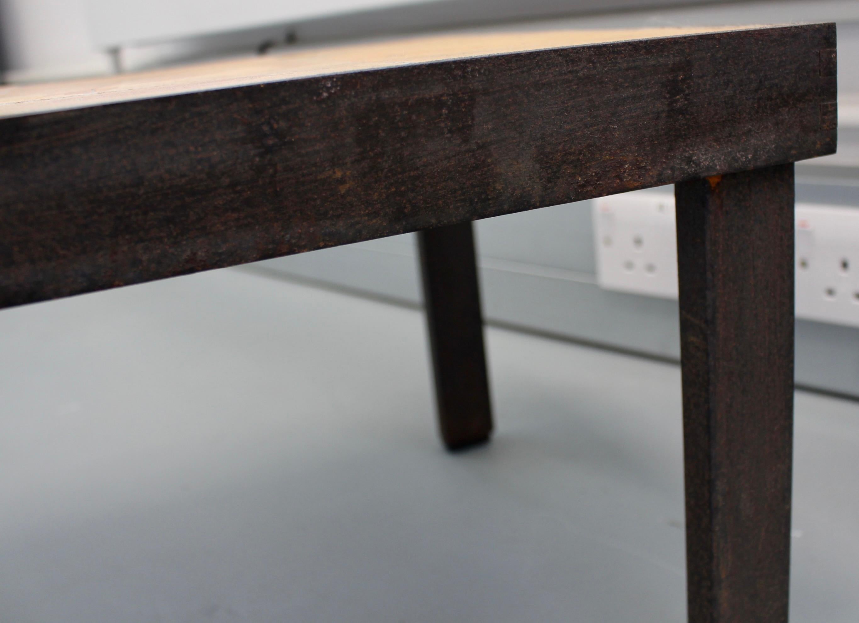 Vintage French Coffee Table with Ceramic Top by Roger Capron (circa 1970s) For Sale 8