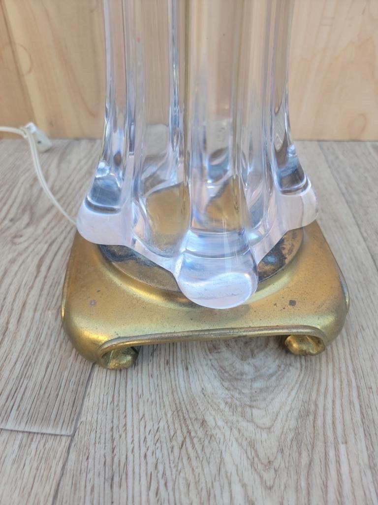 Lámpara de mesa francesa vintage Cofrac Art Verrier de cristal de forma libre finales del siglo XX en venta