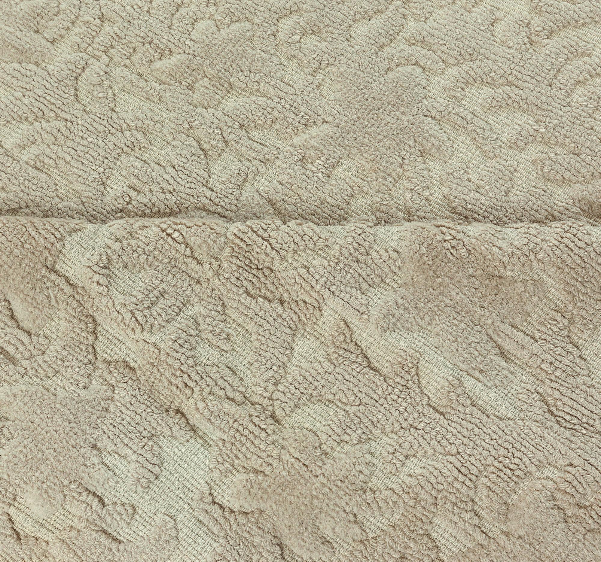 Französischer Cogolin Mono Beige-Teppich im Art déco-Stil, Vintage
Größe: 16'5