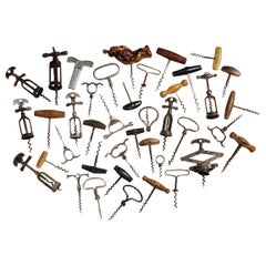 Antique French Collection of Corkscrews