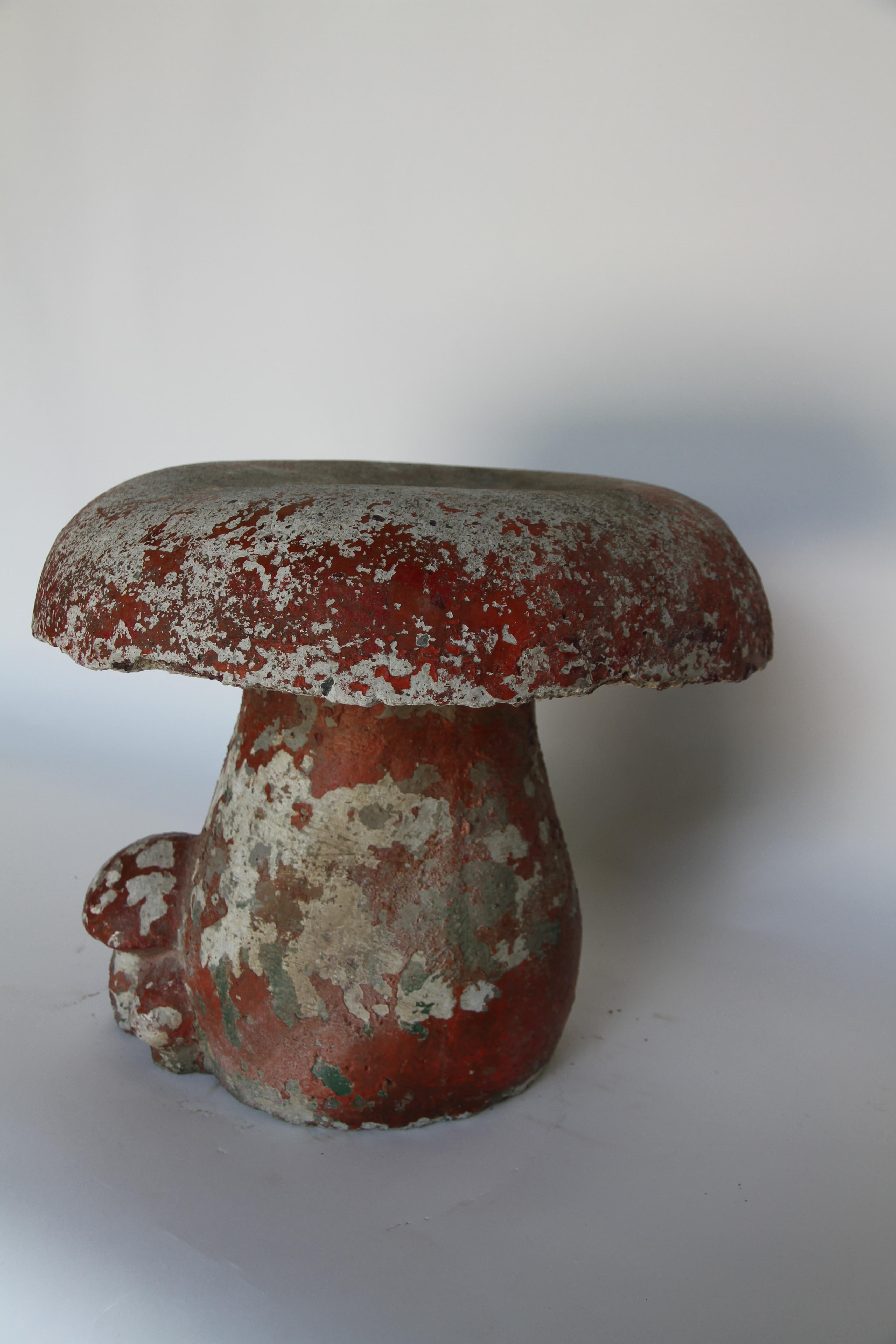 cement mushroom table