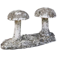 Vintage French Concrete Mushrooms